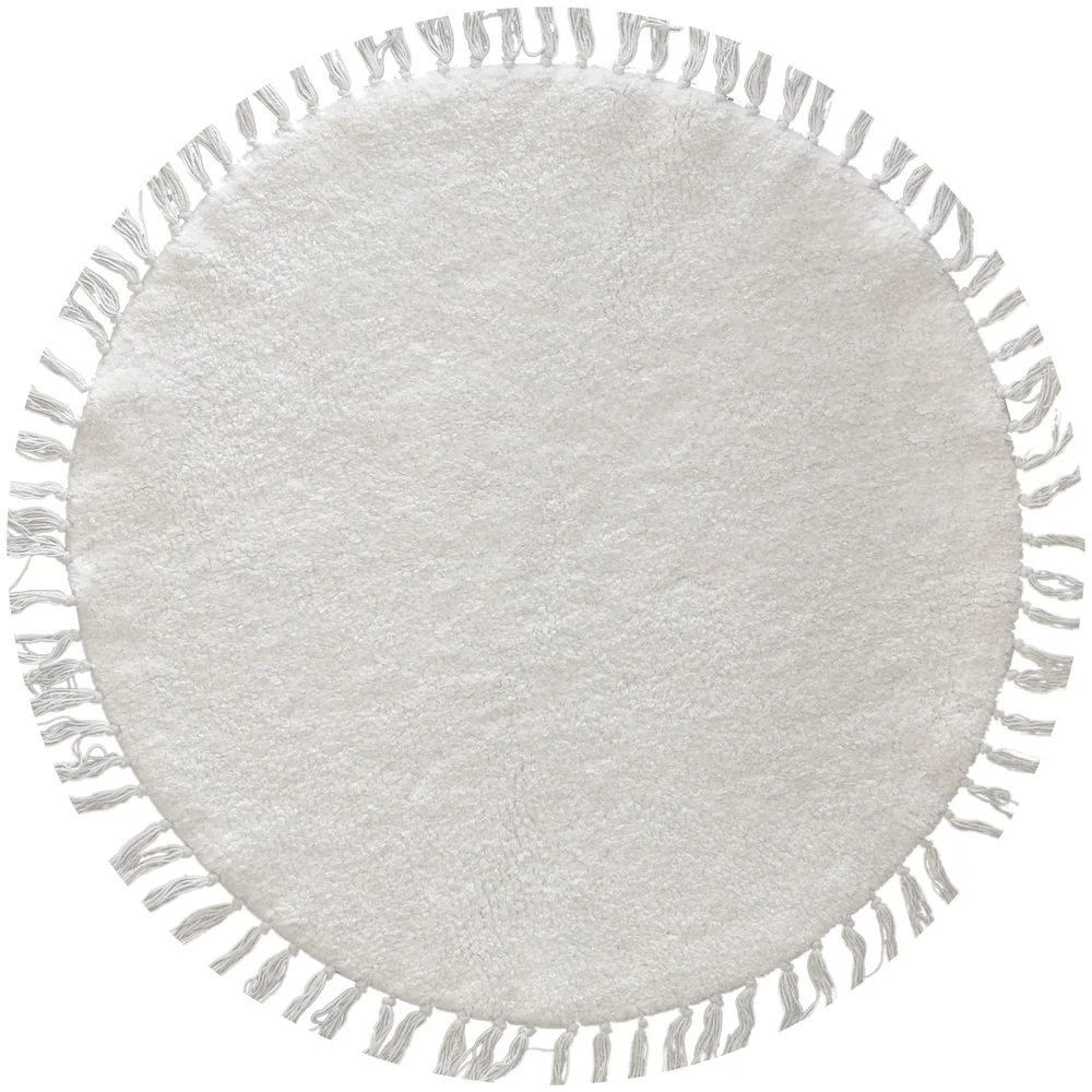 Baderomsmatte eriksberg hvit 100% bomull str: ø80cm duschy v:6975843
