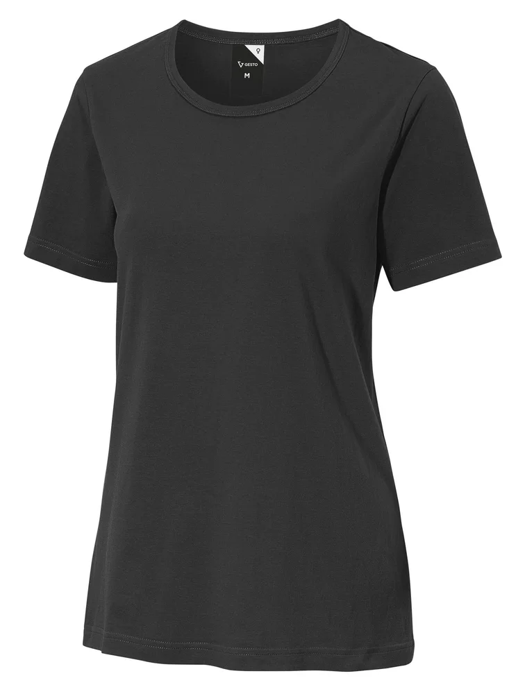 T-SKJORTE BASIC G1110 DAME MØRKGRÅ v:5950209
