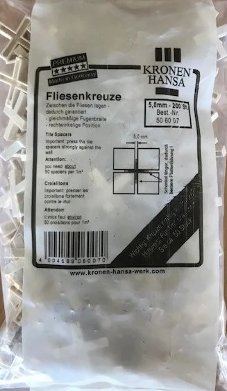 Flisekryss 200 stk 5 mm v:1927289