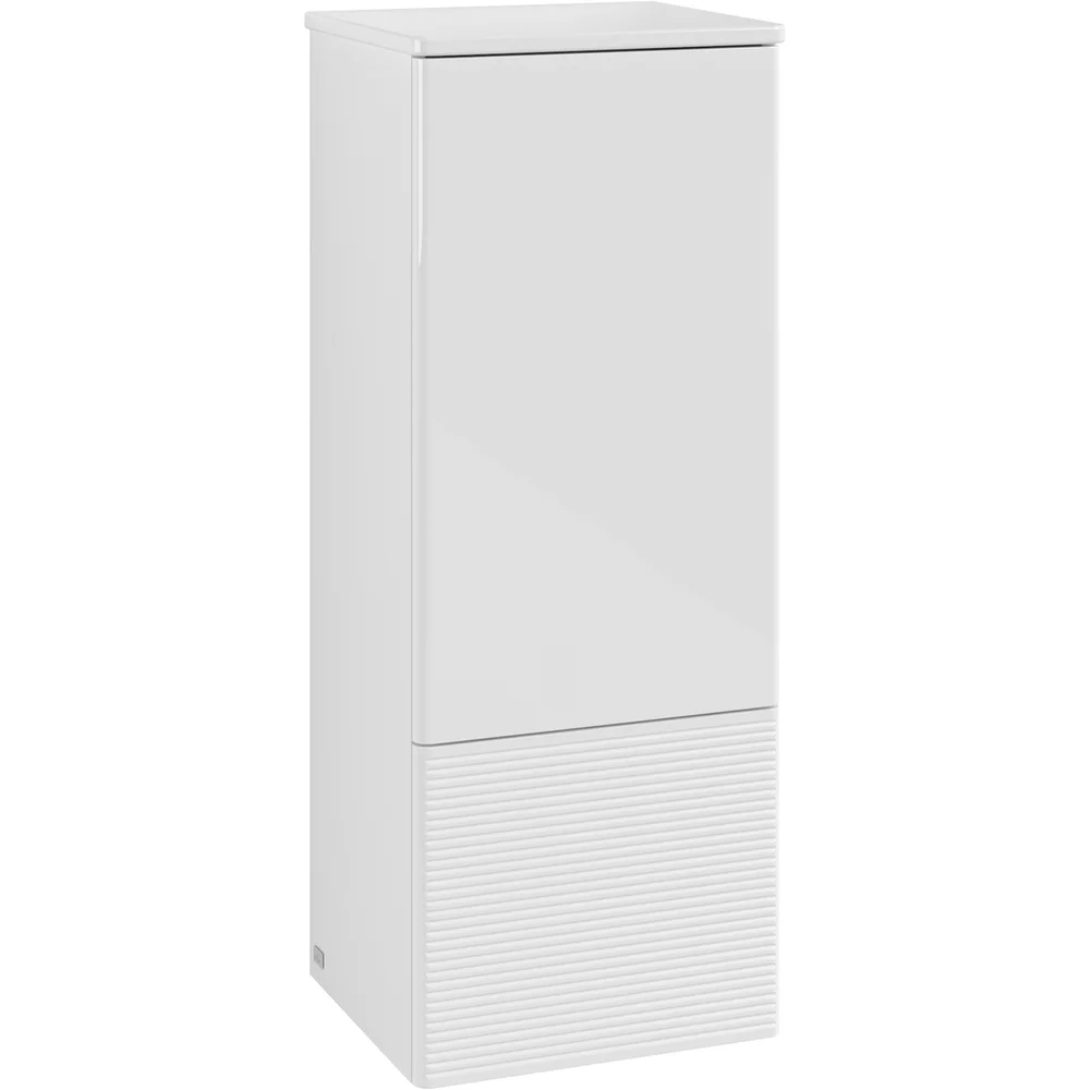 V&B ANTAO MIDDELS HØYSKAP 1 DØR RILLET 414X1039X356 VENSTRE M/LYS HVIT v:2850689