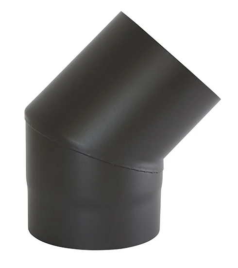 Røykrør kne Ø150 mm 45° kort uten luke v:1412831