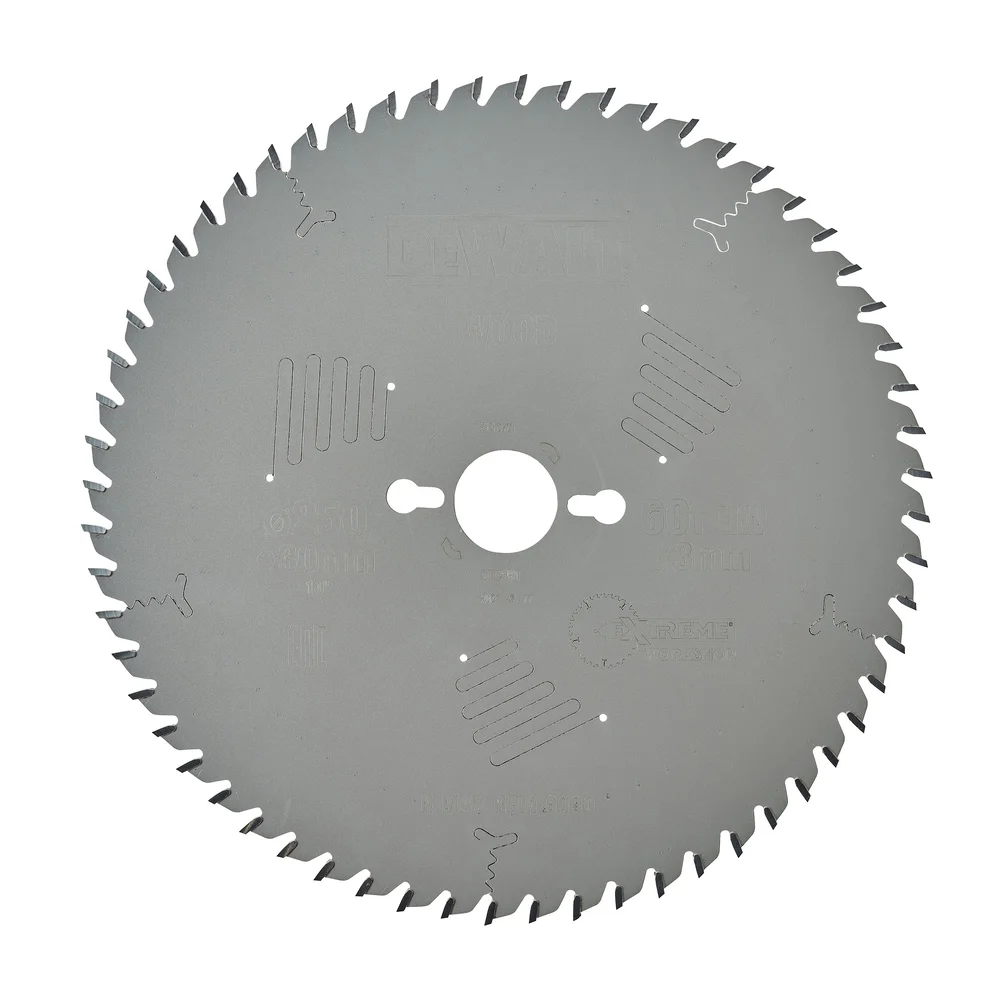 Dewalt Sirkelsagblad for tre og ikke-jernholdige metaller, 250×30 mm, 60T, DT4351 v:1887054
