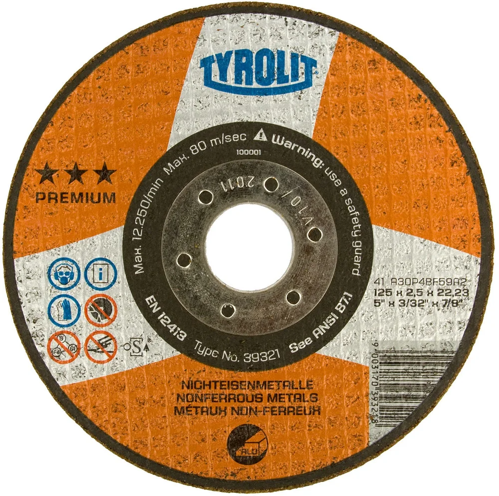 TYROLIT KAPPESKIVE PRE 125X1 ALU v:3566111 TYROLIT KAPPESKIVE PRE 125X1 ALU v:3566111