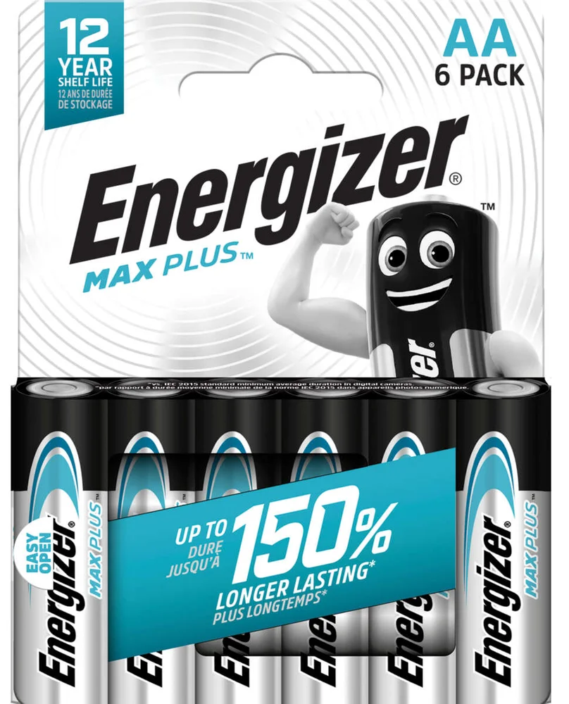 Energizer® Max Plus AA-batterier 6pk v:8227395
