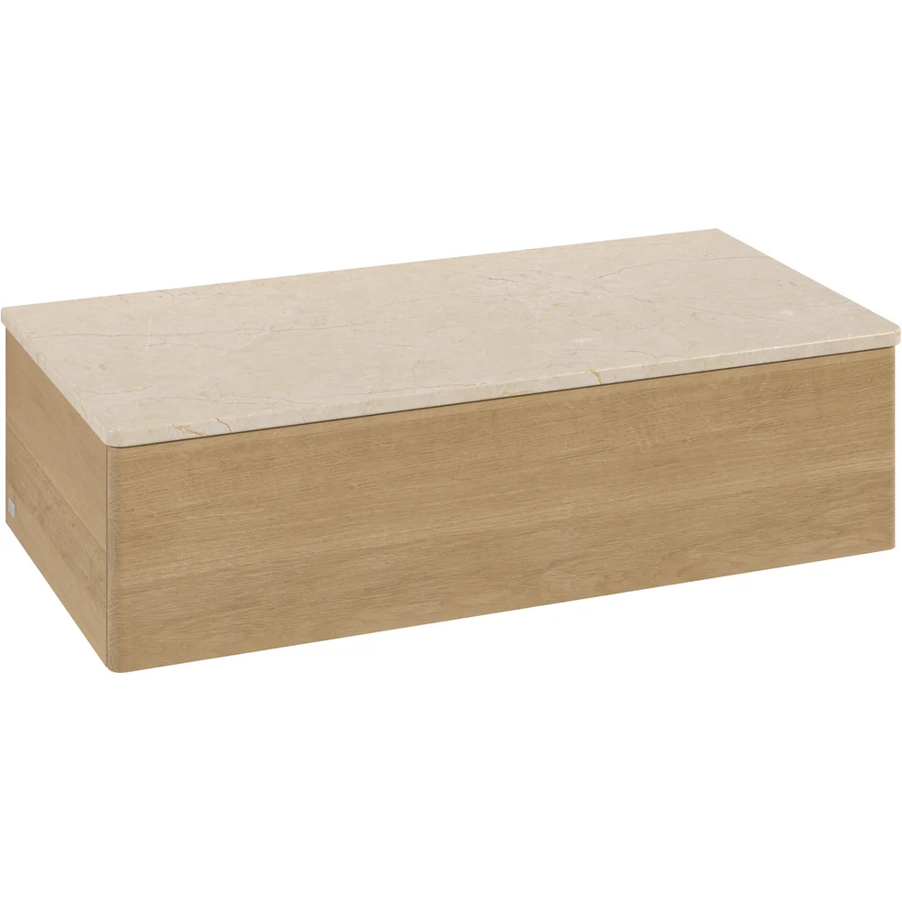 V&B ANTAO SIDESKAP 1 SKUFF GLATT 1000X268X500 M/LYS EIK/CRÉME v:6810459