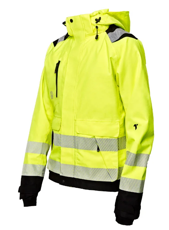 Skalljakke foret Hi-Viz KL.3 gul/sort M v:5047639