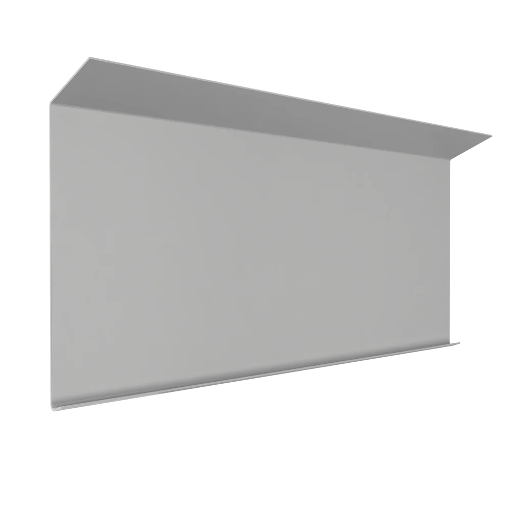 Bordtakbeslag til takrenne 0,6 mm 150 x 2500 mm 22° hvit v:6337992