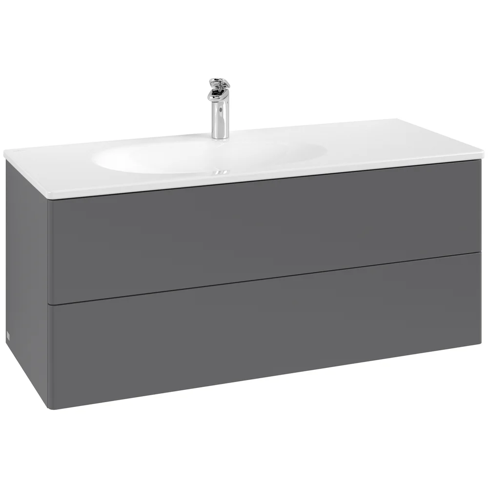 V&B ANTAO SERVANTSKAP 2 SKUFFER GLATT 1188X504X492 VENSTRE ANTRASITT v:3845427