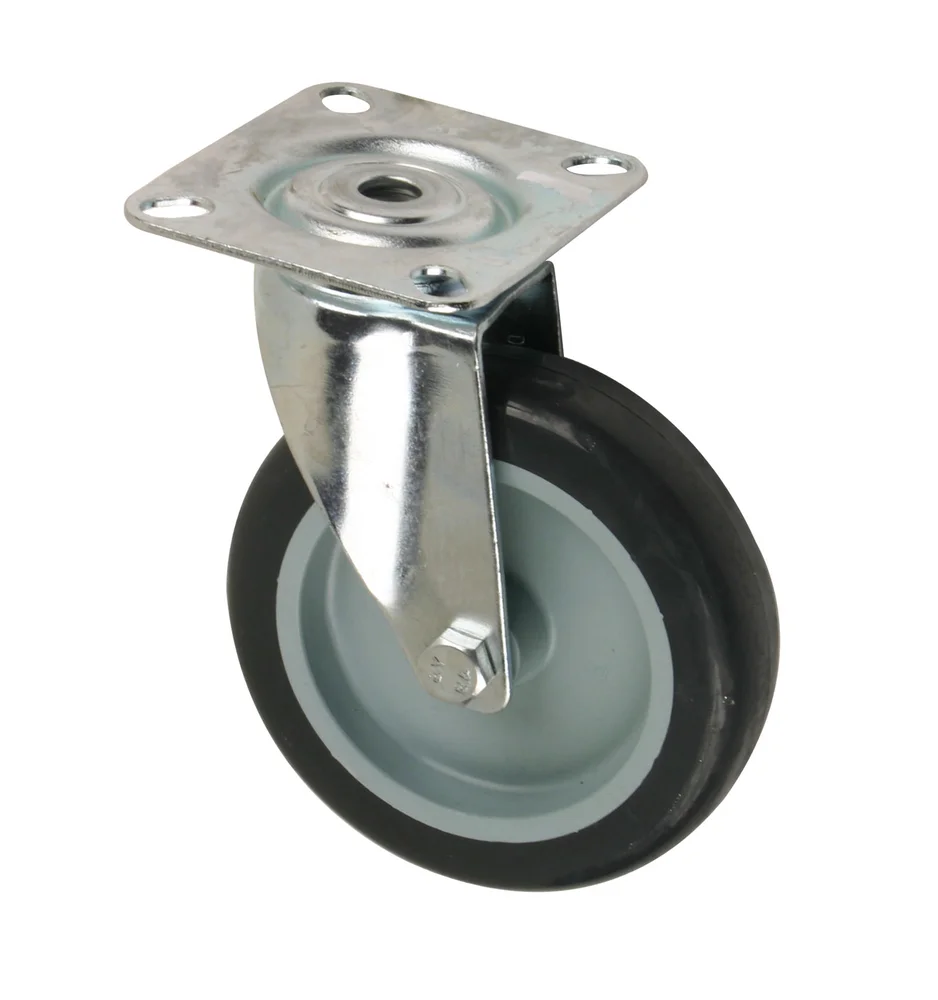 Transporthjul ø 100 mm m/plate bæreevne 70 kg v:4173379