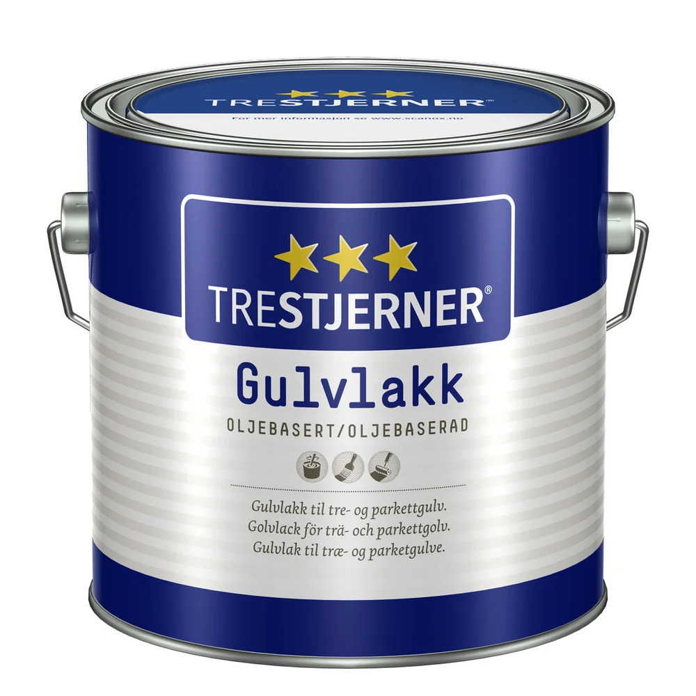 Gulvlakk oljebasert halvblank 3 liter Trestjerner v:3202474