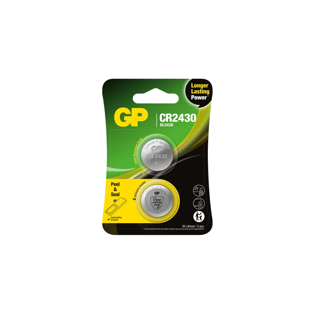 Batteri cr2430 safety seal 2-p v:2437545