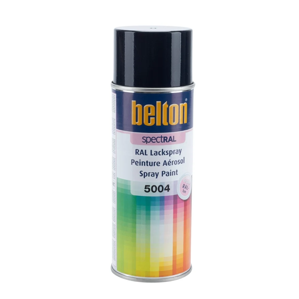 Belton Spraymaling, Sortblå RAL 5004, 400 ml v:4559608 Belton Spraymaling, Sortblå RAL 5004, 400 ml v:4559608