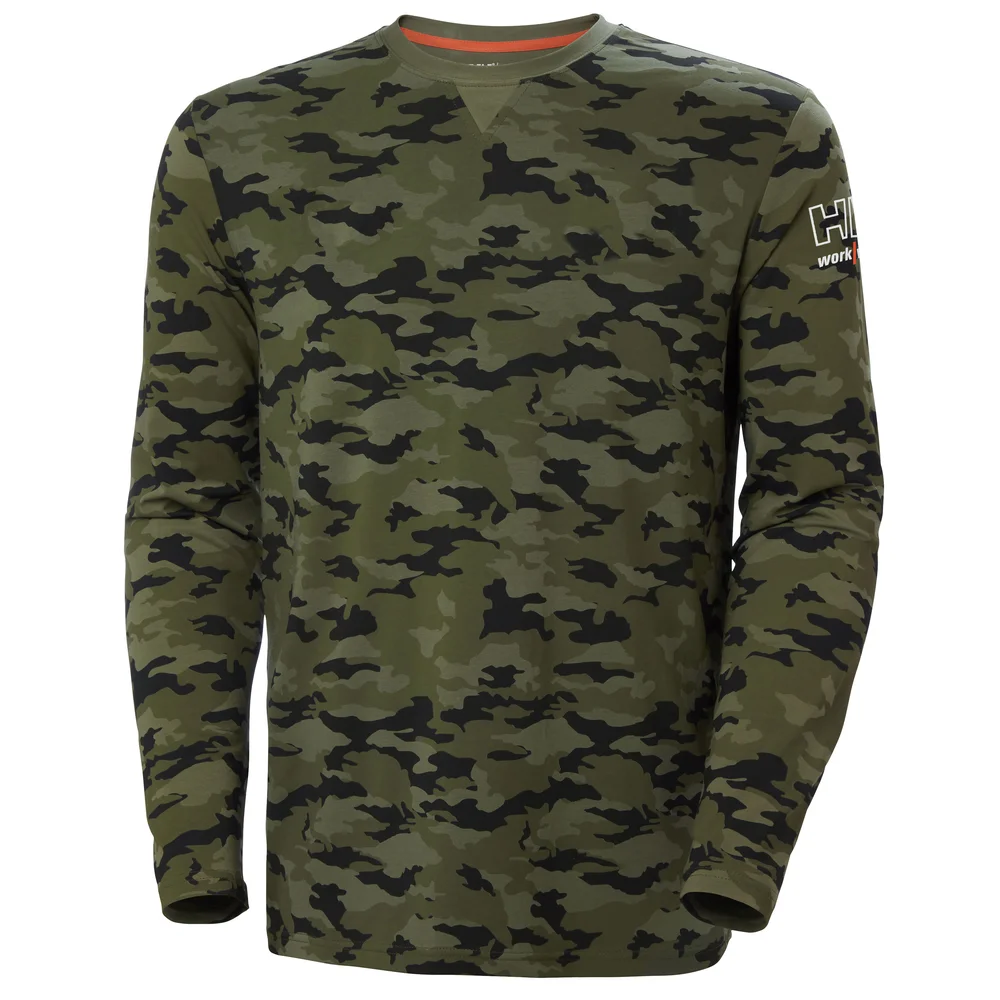 Helly Hansen Workwear Langermet T-skjorte Kensington, kamuflasje v:5375103