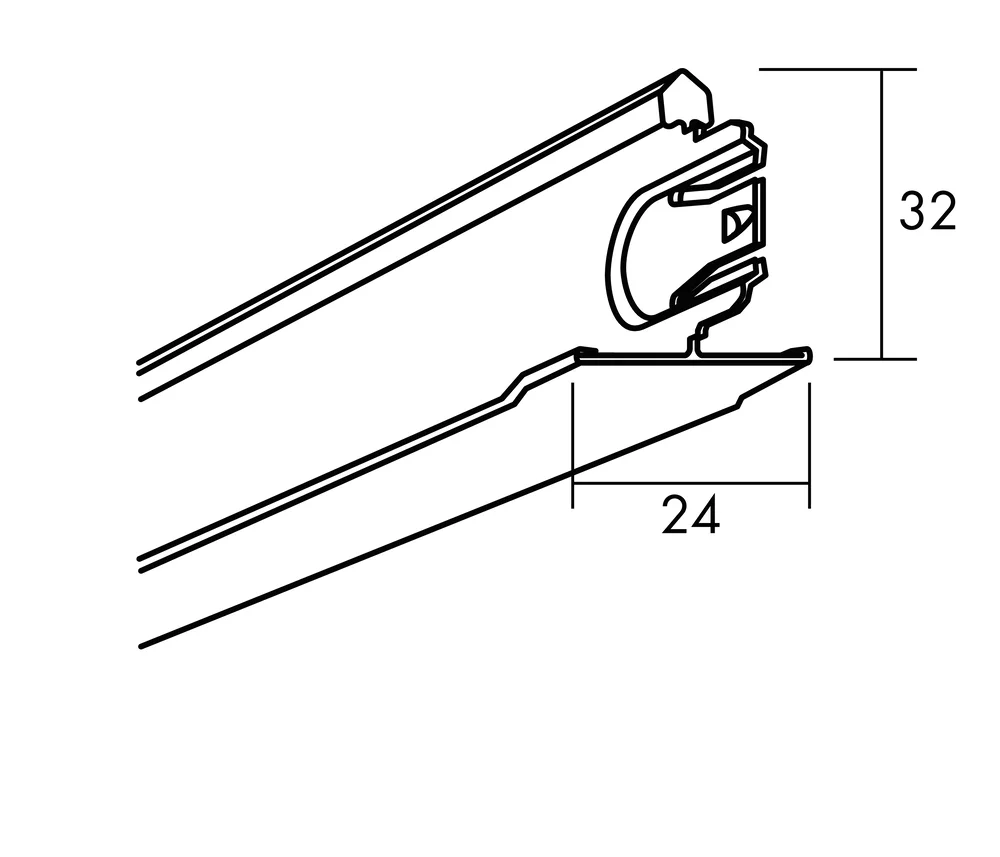 Tverrprofil connect 8102 1200 mm ecophon hull c/c 300 mm 36 stk/pk v:8171245