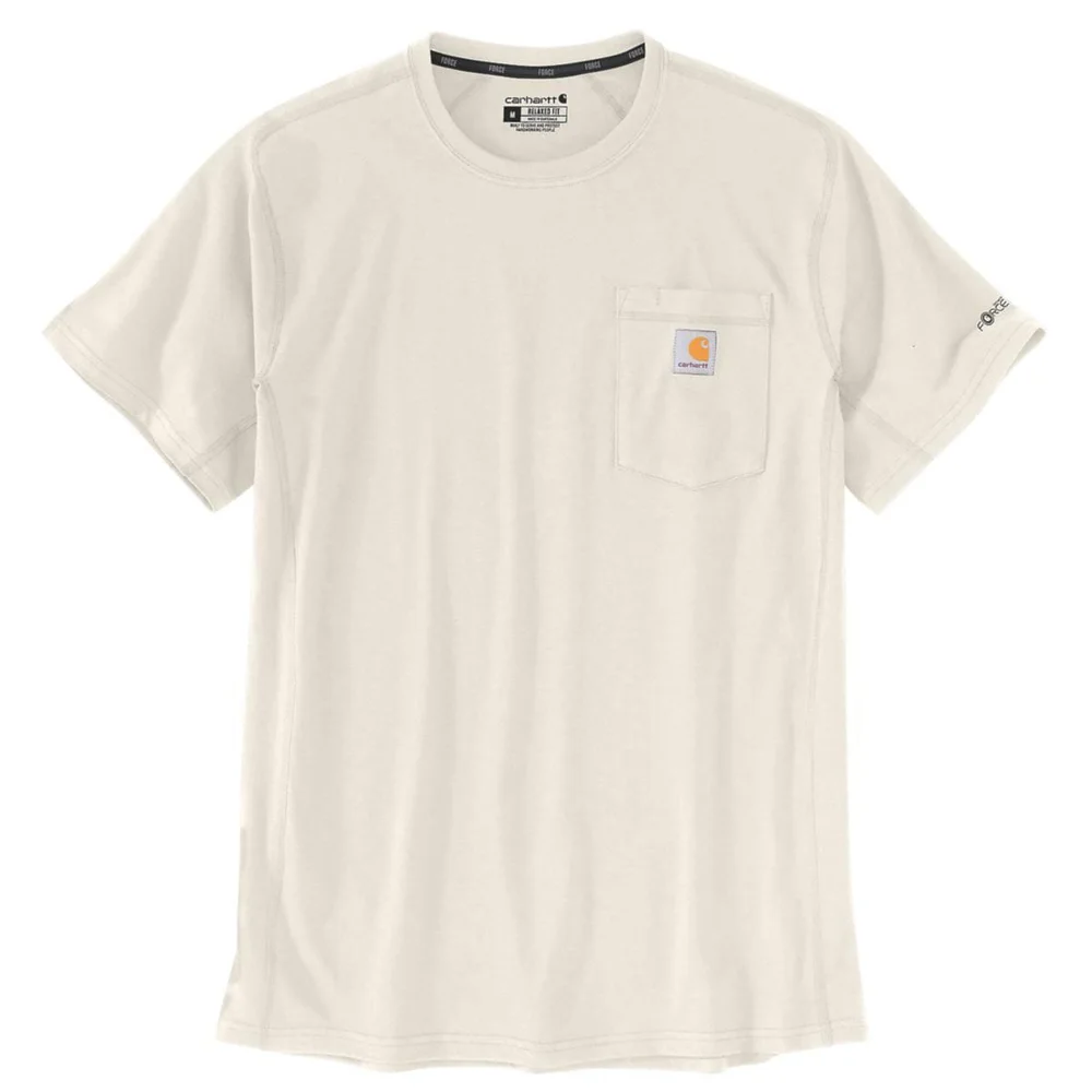 Carhartt T-skjorte Force, hvitmeleret v:1187336 Carhartt T-skjorte Force, hvitmeleret v:1187336