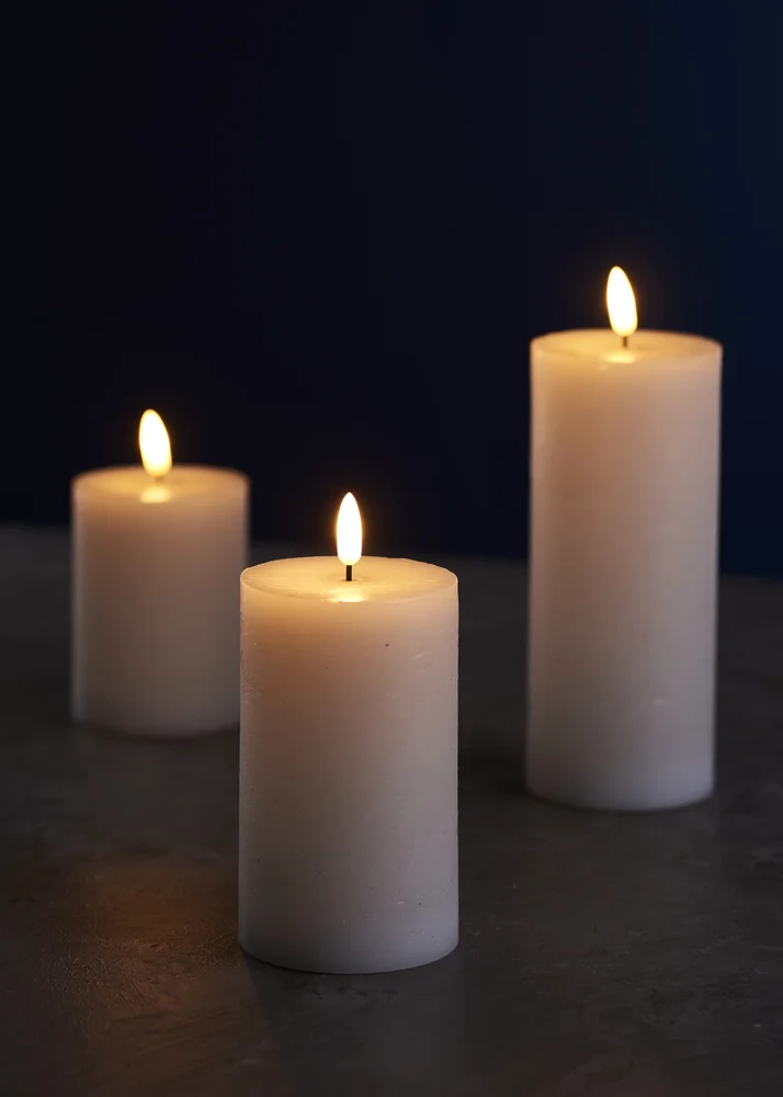 Kubbelys med 3D-LED flamme 3 stk v:6064355