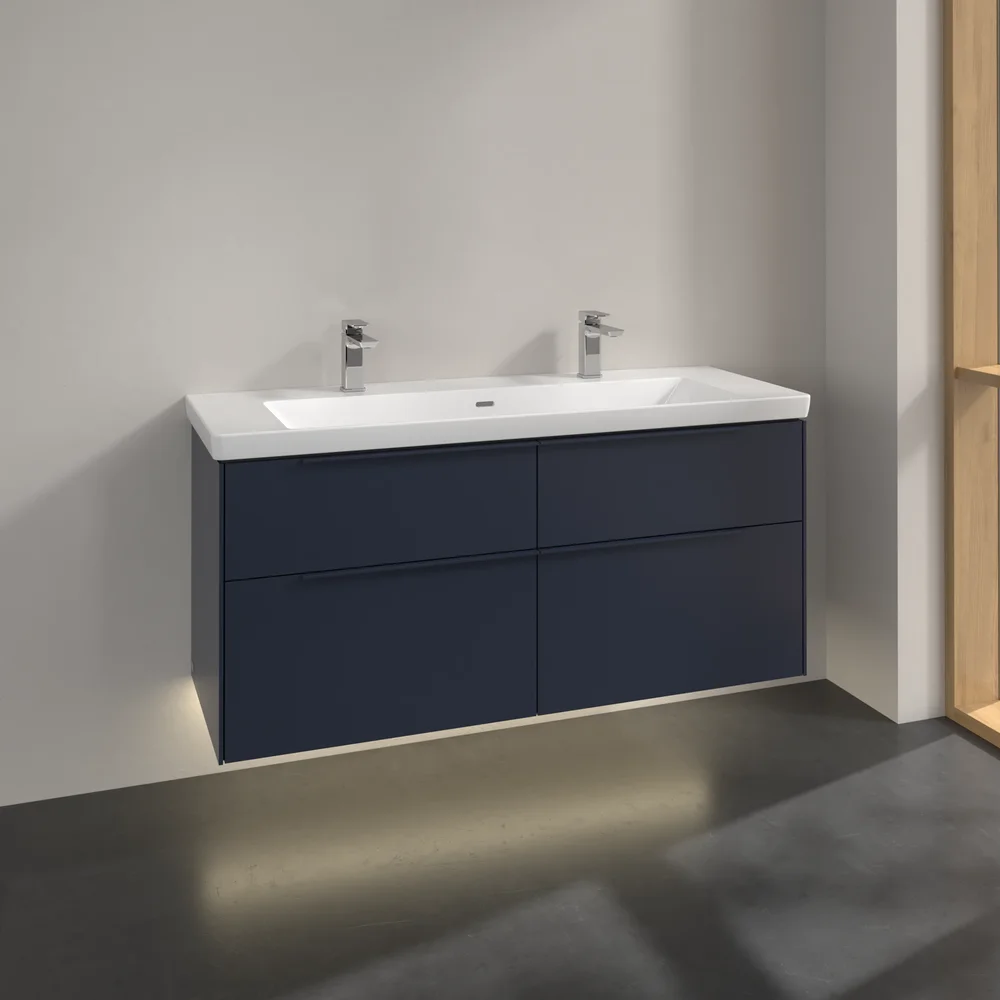 V&B SUBWAY 3.0 SERVANTSKAP 127X57 MARINE BLUE M/LYS HÅNDTAK I MØBELETS FARGE v:8777735