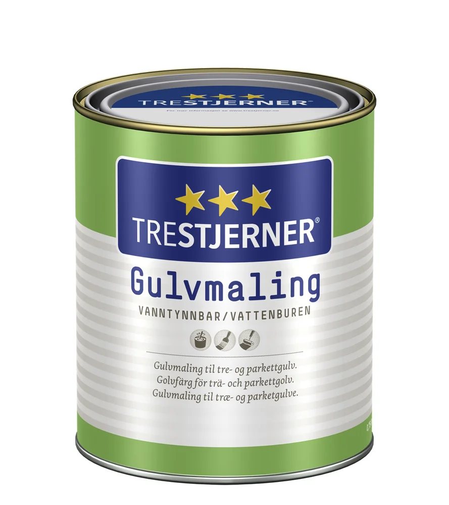 Gulvmaling halvblank 0,75 liter hvit v:2700839