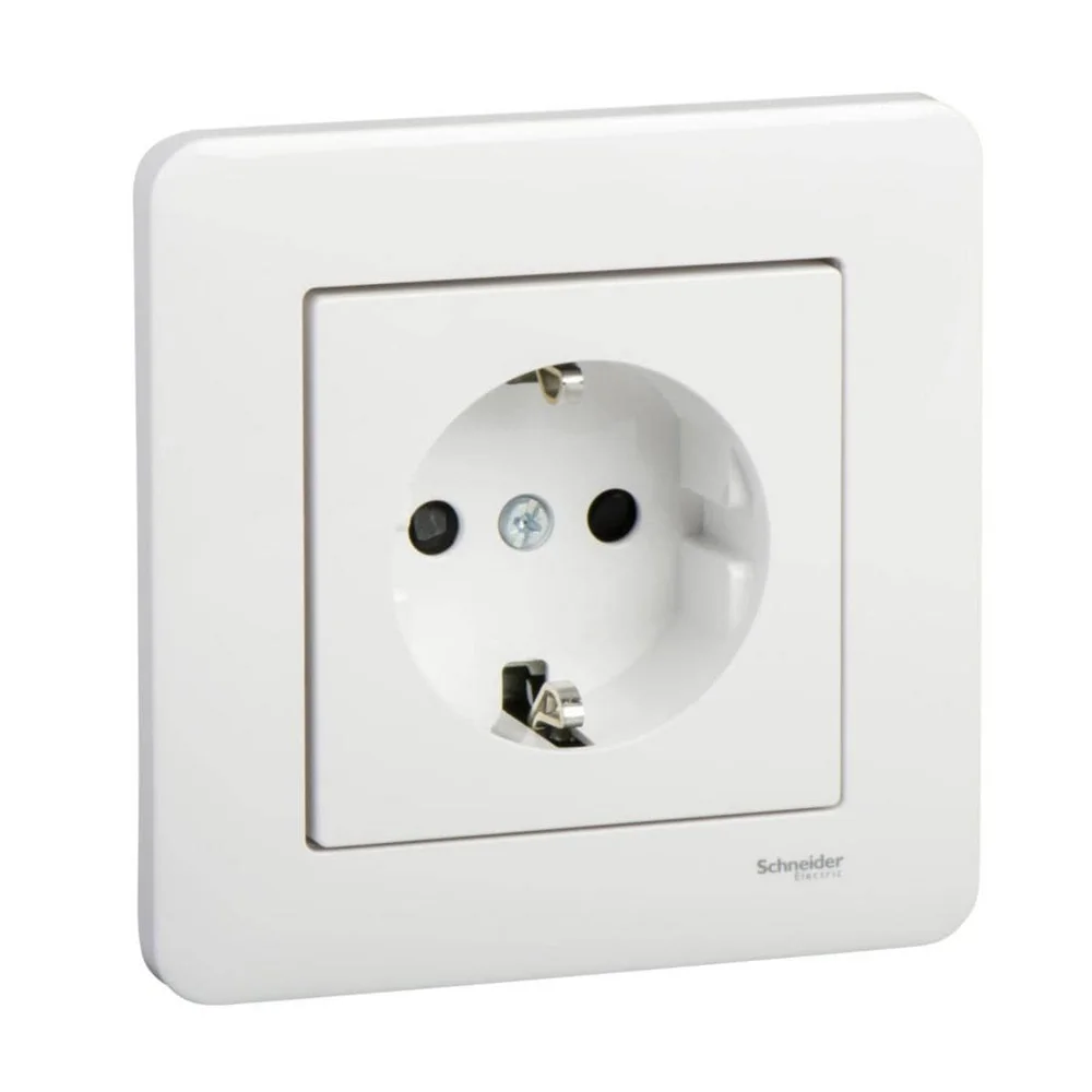 Schneider Electric Jordet stikkontakt, 1-vegs, Exxact Primo v:7243998 Schneider Electric Jordet stikkontakt, 1-vegs, Exxact Primo v:7243998