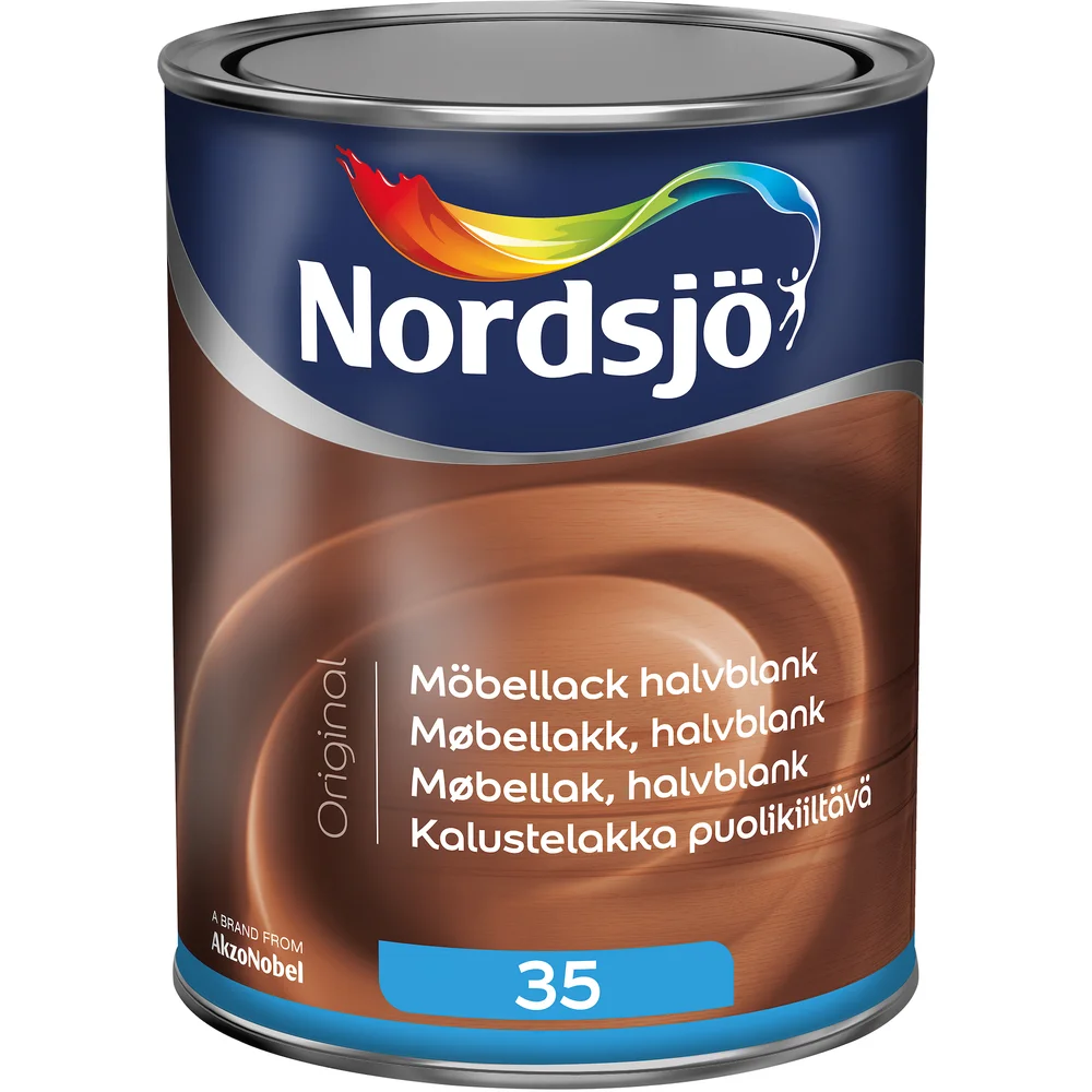 NORDSJØ ORIGINAL MØBELLAKK HALVBLANK 1L v:1646457 NORDSJØ ORIGINAL MØBELLAKK HALVBLANK 1L v:1646457