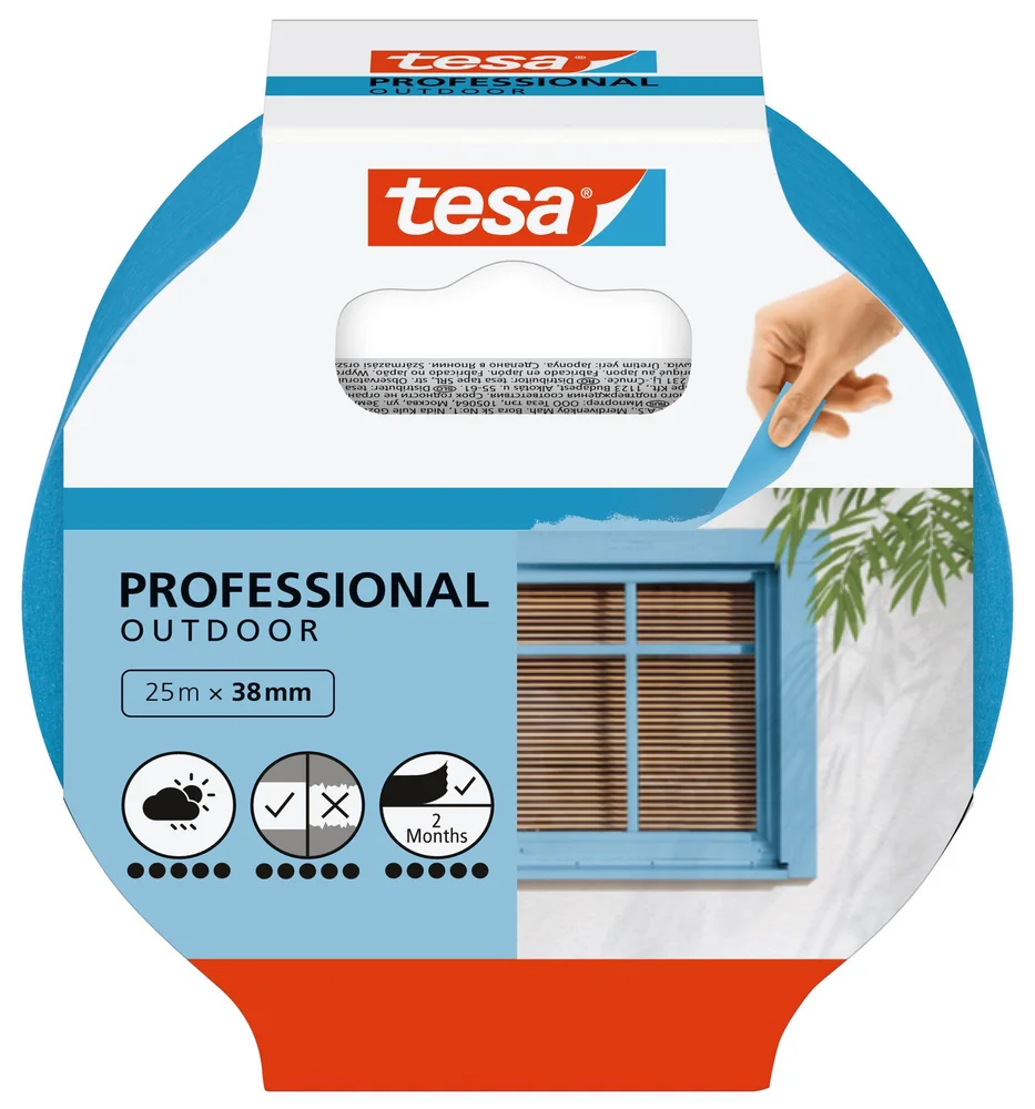 Maskeringstape Professional outdoor 25mx38mm Blå – Tesa v:4569606