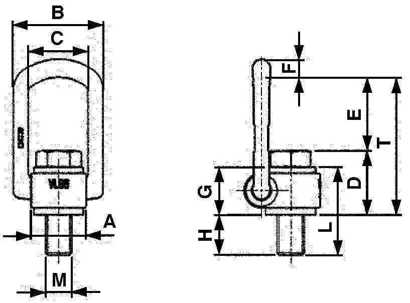 GIGANT ØYEBOLT M12 VLBG v:2575927