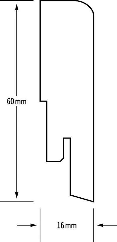 GULVLIST 16X60 BØK v:9714352 GULVLIST 16X60 BØK v:9714352