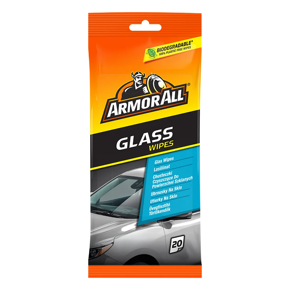 ARMOR ALL GLASS WIPES, FLATPK. 20 STK. v:7880368