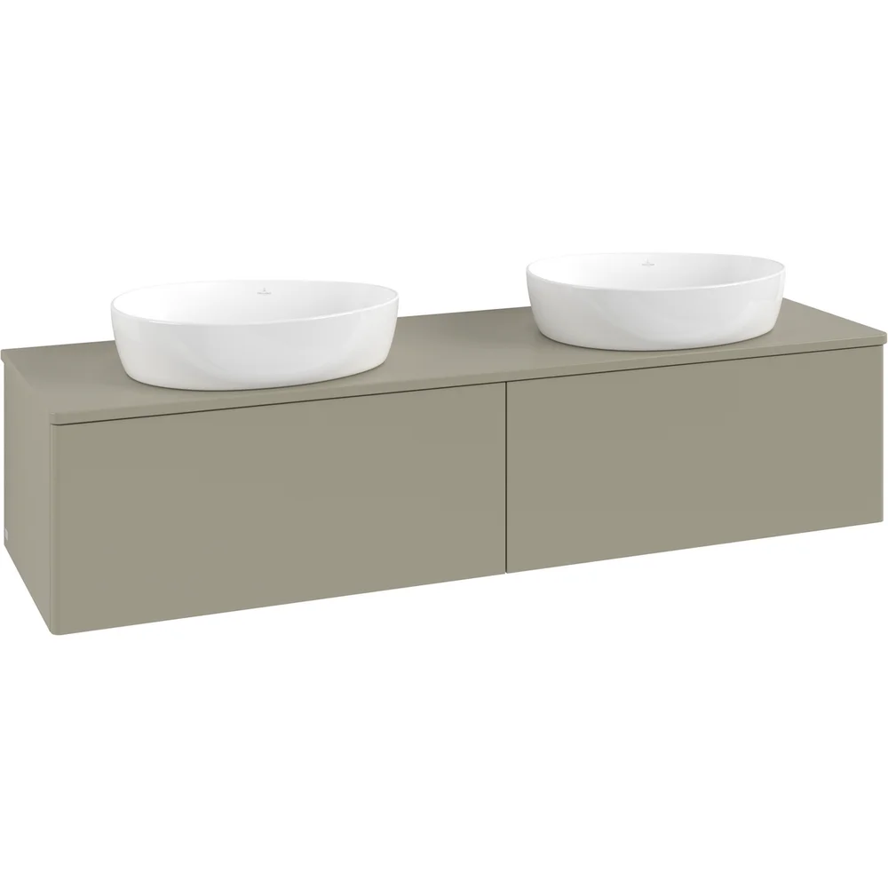 V&B ANTAO SERVANTSKAP 2 SKUFFER GLATT 1600X360X500 FOR 2 SERV. U/KRANHULL M/LYS STENGRÅ v:5660813