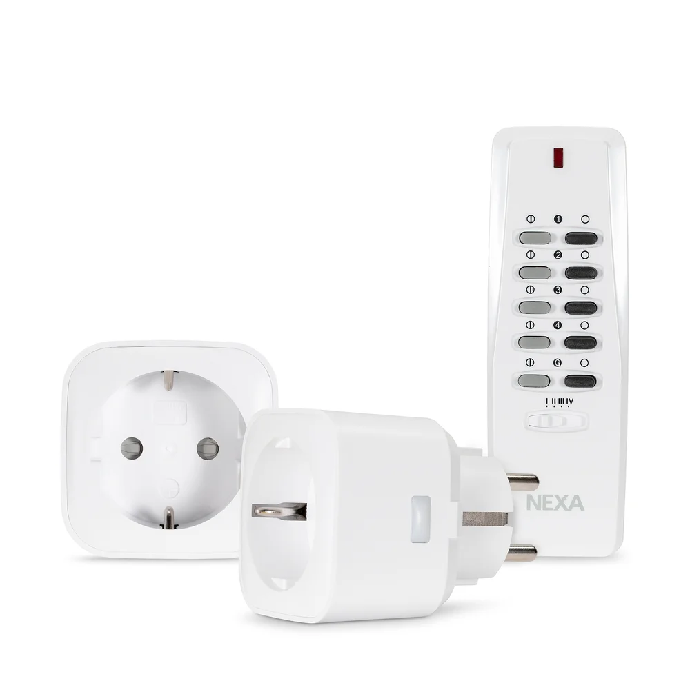 NEXA SMARTPLUGG MINI BRYTER M/FJERNKONTROLL 2 STK MYCR-2 v:2934905