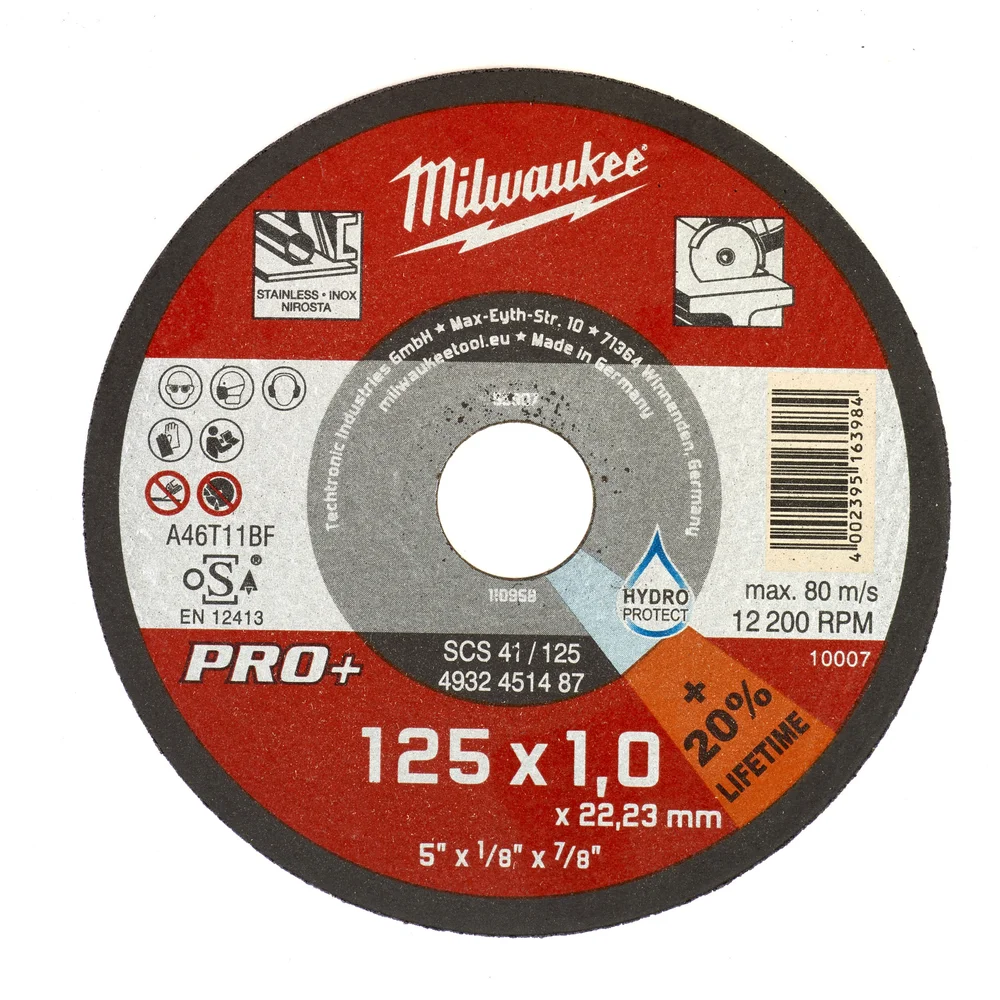 Milwaukee Kappskive SCS 41 PRO+, 125×1 mm v:2880346