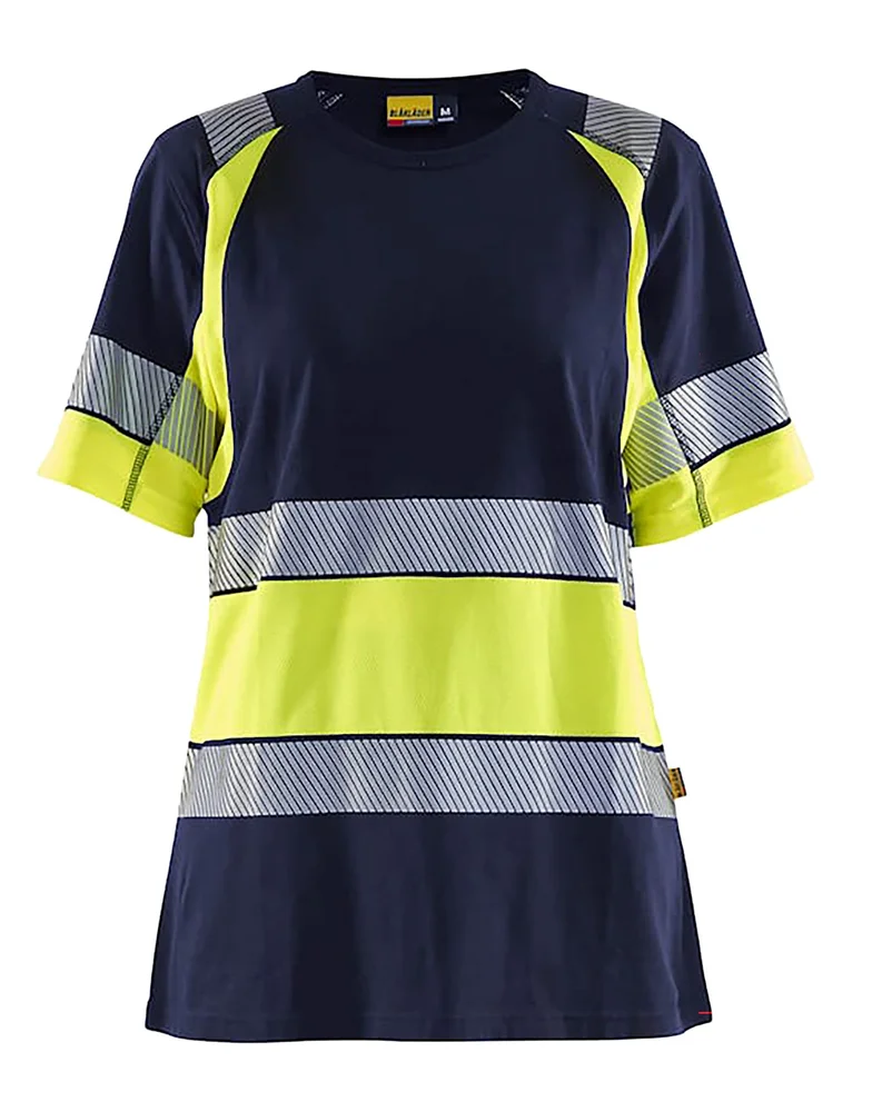 T-SKJORTE VARSEL DAME 3410 MARINE/GUL v:8937509