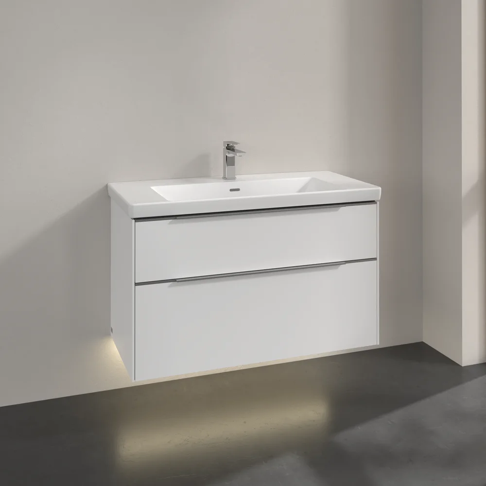 V&B SUBWAY 3.0 SERVANTSKAP 97X57 PURE WHITE M/LYS HÅNDTAK I KROM v:3136720