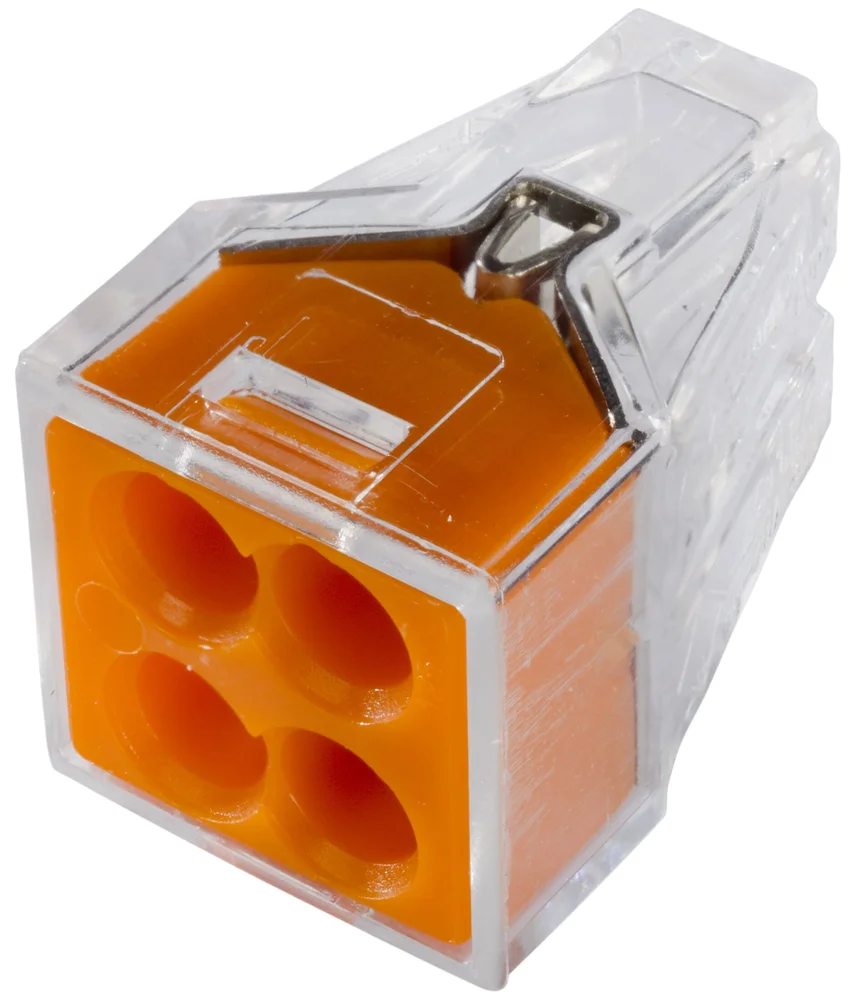 Wago Koblingsklemme 2-leder, oransje/transparent v:6980816