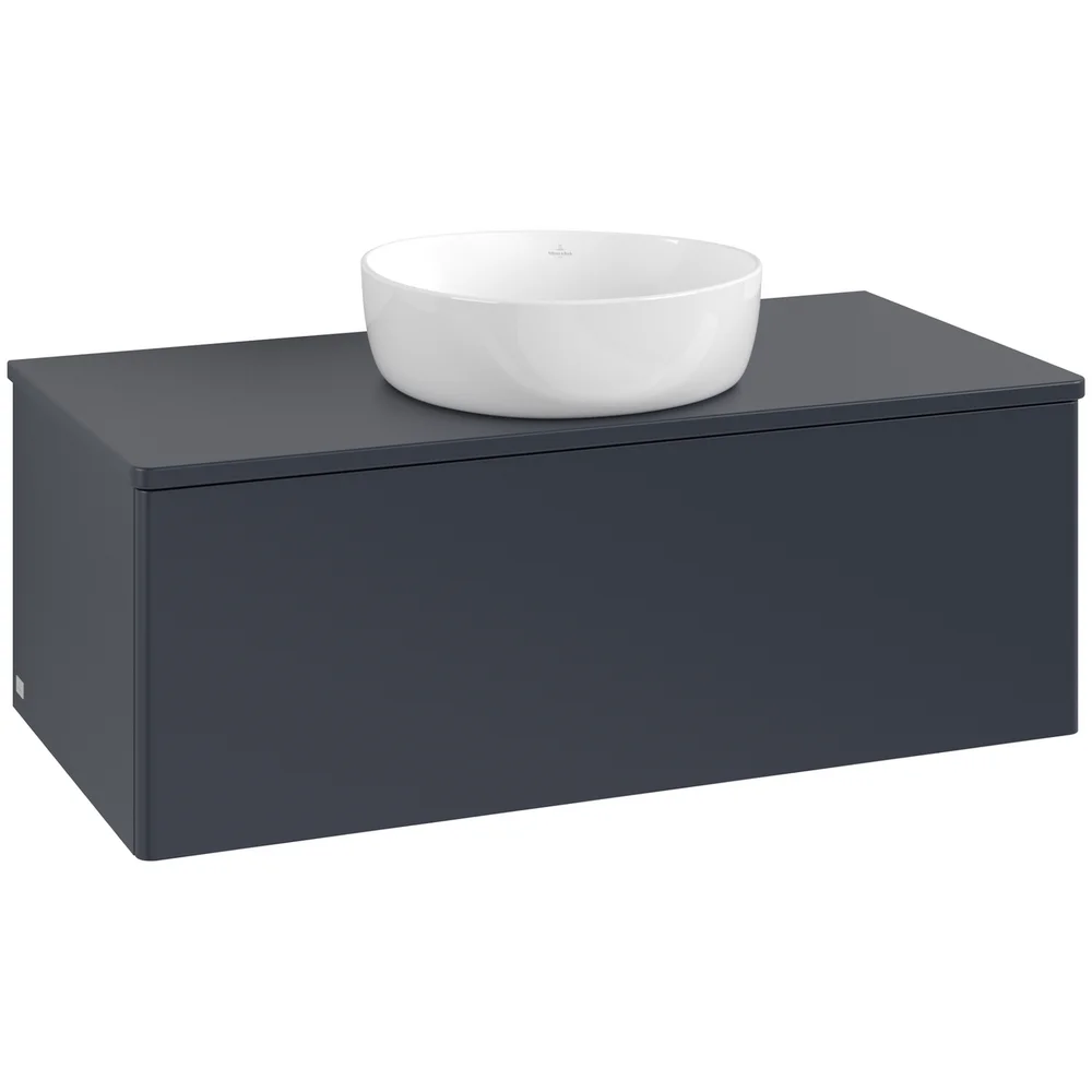 V&B ANTAO SERVANTSKAP 1 SKUFF GLATT 1000X360X500 U/KRANHULL BLÅ v:7718241