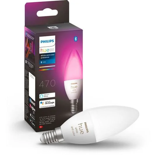 Philips Hue LED-lampe kron HUE, WCA, E14, 5W v:3113298