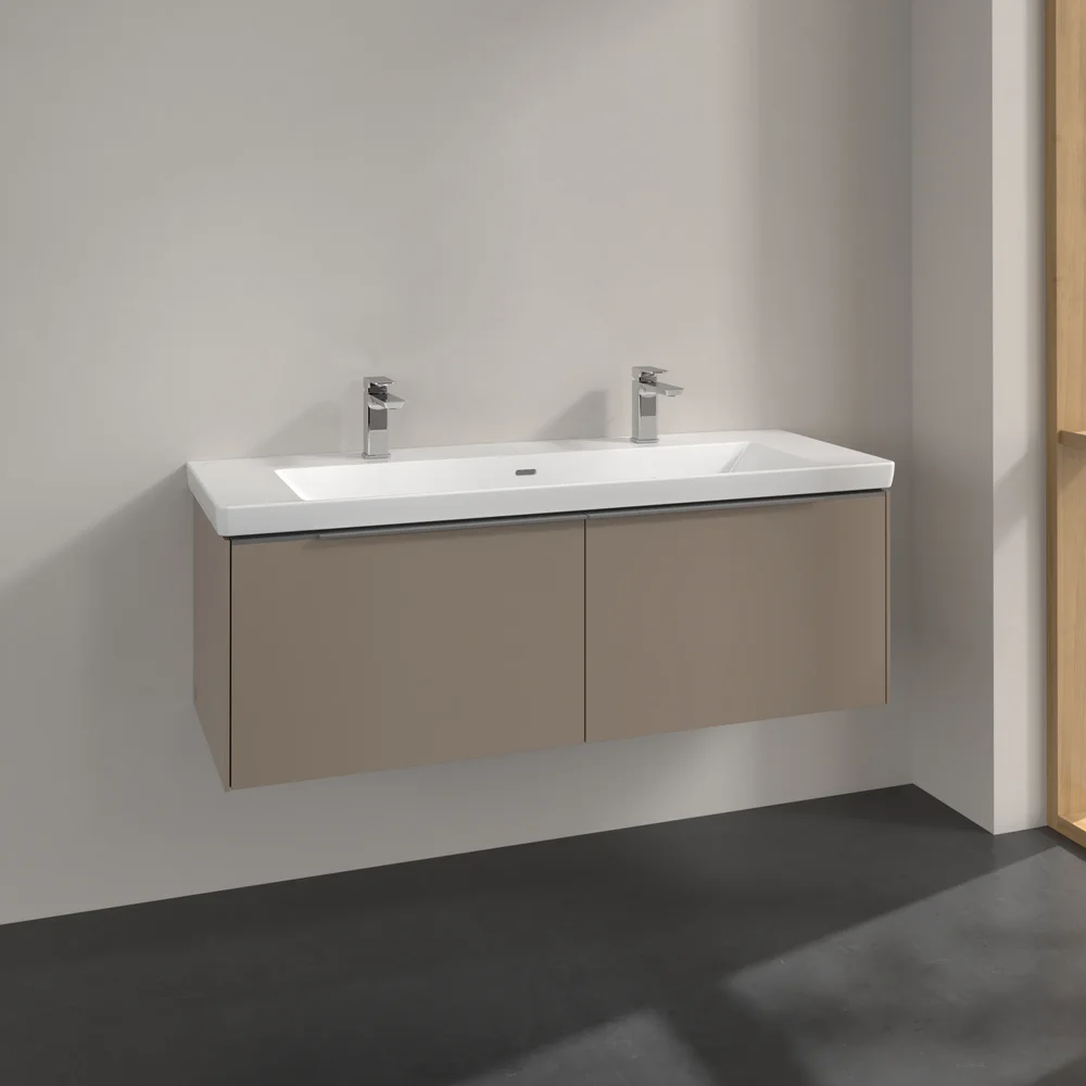 V&B SUBWAY 3.0 SERVANTSKAP 127X42 TAUPE HÅNDTAK I KROM v:3285175