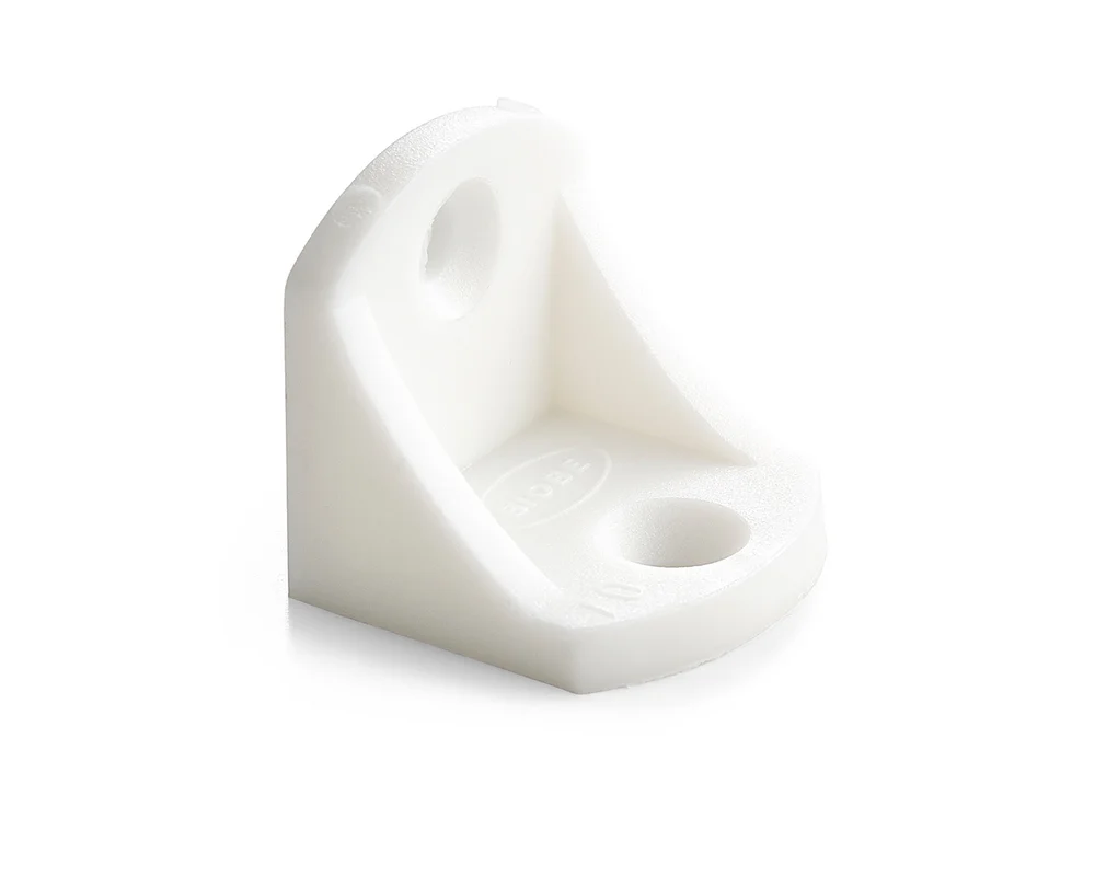 Møbelvinkel 144 hvit plast SB, pakke a 4 stk v:1130668