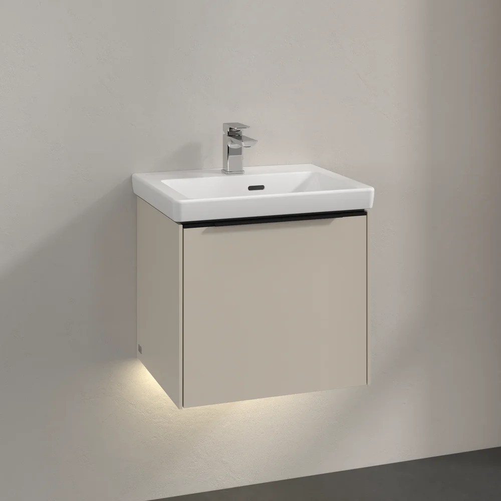 V&B SUBWAY 3.0 SERVANTSKAP 47X42 CASHMERE GREY M/LYS HÅNDTAK I VOLCANO BLACK v:4734655