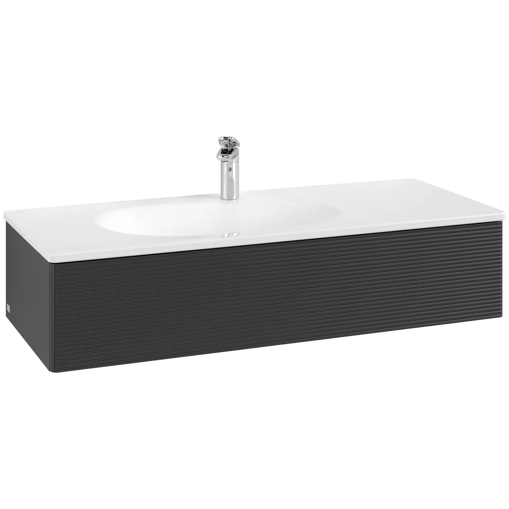V&B ANTAO SERVANTSKAP 1 SKUFF RILLET 1188X256X493 VENSTRE MATT SORT v:3296179