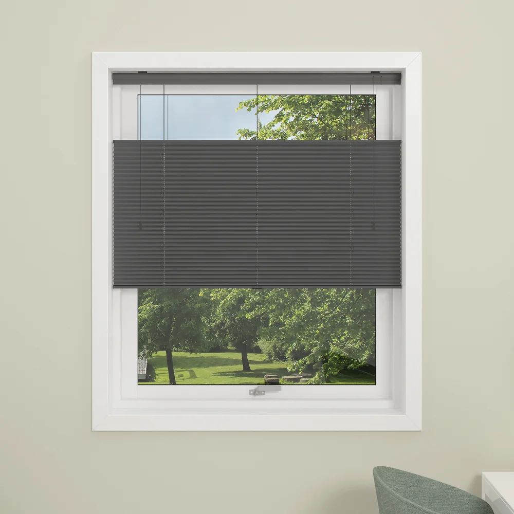 DEBEL PLISSÉGARDIN TOUCH SPLIT LYSDEMPENDE GRÅ 60X160 v:6194661