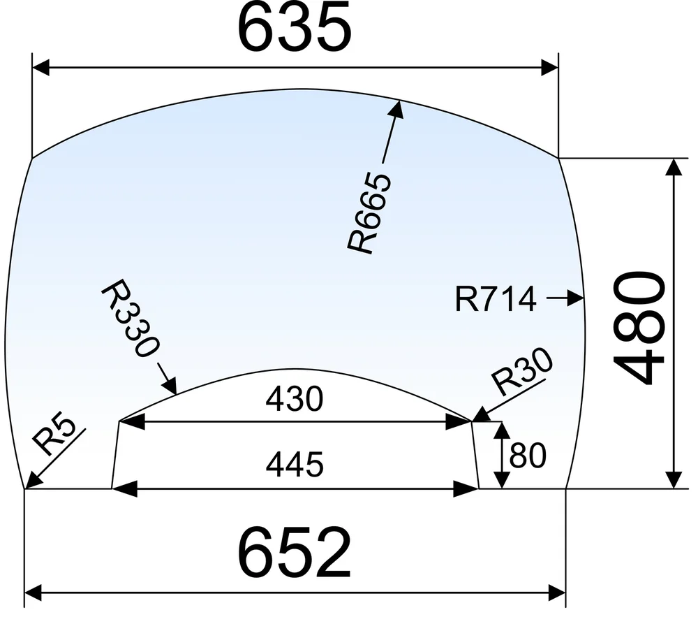 GULVPLATE 635X480X6MM K GL FRONT v:9242449