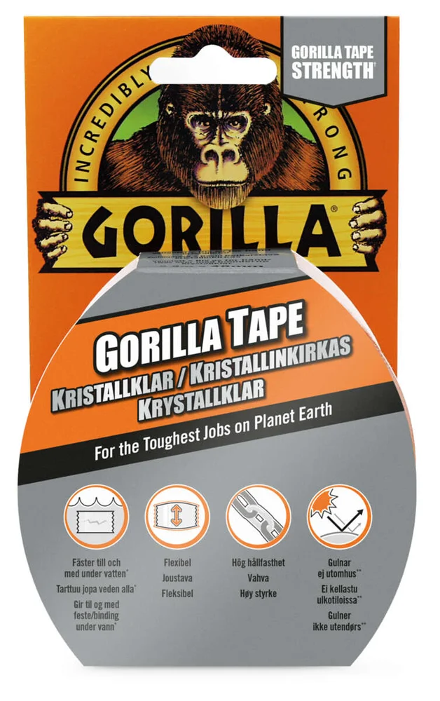 Gorilla Clear reparasjonstape v:8215368