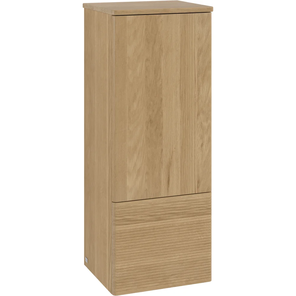V&B ANTAO MIDDELS HØYSKAP 1 DØR RILLET 414X1039X356 HØYRE EIK v:8293667