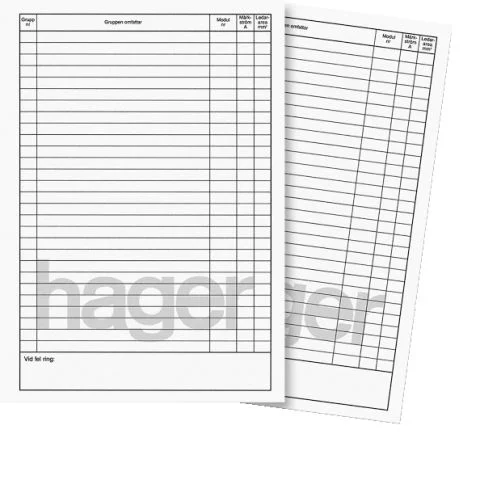 GZ06B Hager Gruppebetegnelse 3027911