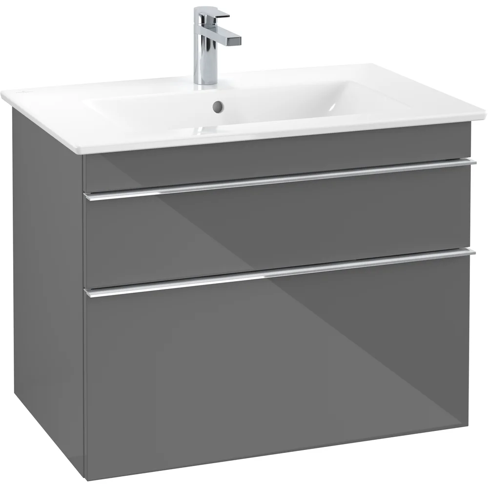 VILLEROY & BOCH VENTICELLO SERVANTSKAP GRÅ HØYGLANS M/2 SKUFFER, 753 X 590 X 477 MM v:1079005 VILLEROY & BOCH VENTICELLO SERVANTSKAP GRÅ HØYGLANS M/2 SKUFFER, 753 X 590 X 477 MM v:1079005