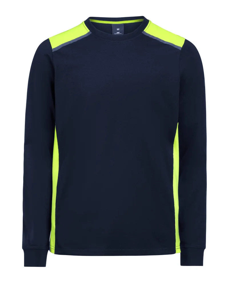LANGERMET T-SHIRT CONTRAST 105-0 MARIN/GUL v:8273960