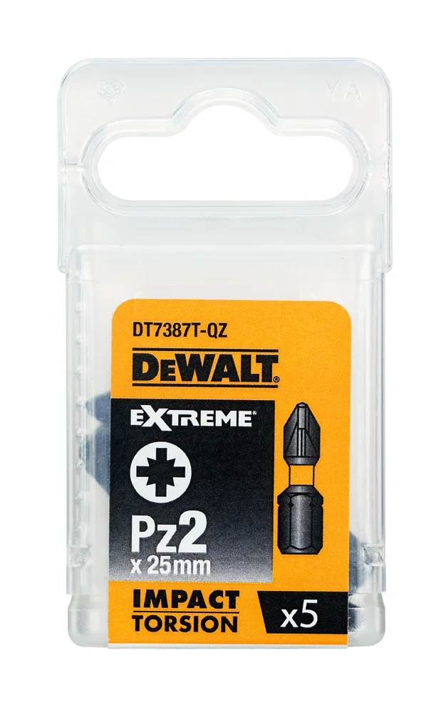 Bits PZ2 25mm torsion DT7387T 5-pk v:9410230