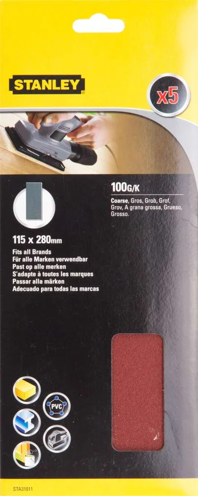 Stanley STA31011 slipepapir 5-pk v:6754104 Stanley STA31011 slipepapir 5-pk v:6754104