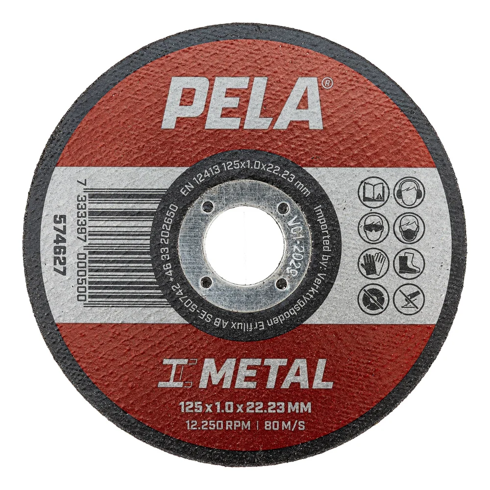 PELA Kappsag for metall 125×1,0 mm – tynn kappsag for vinkelslip v:4437762
